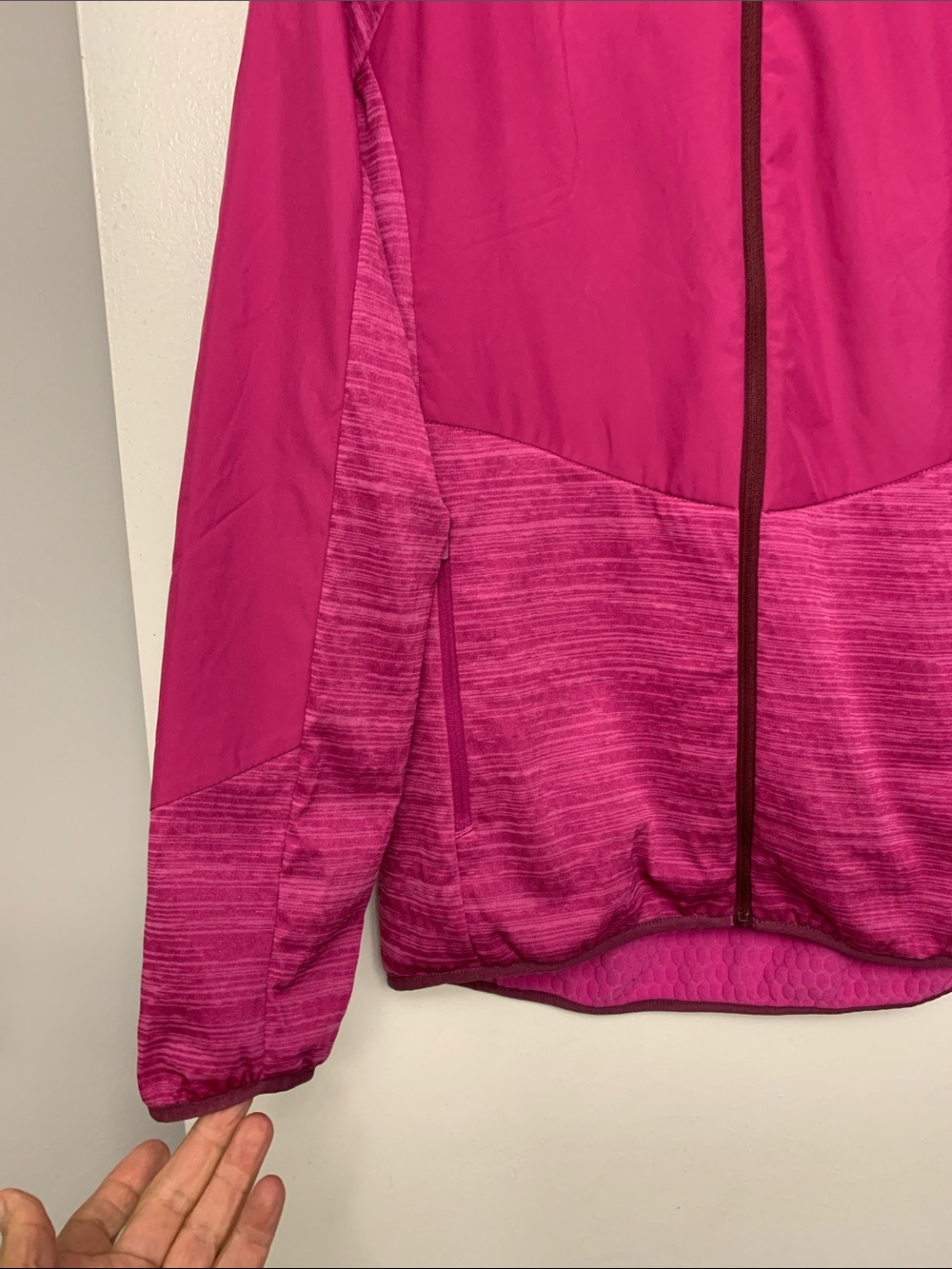 ODLO RUN EASY NEW European pink jacket zipped front pockets GLoft inside size M - Picture 4 of 16